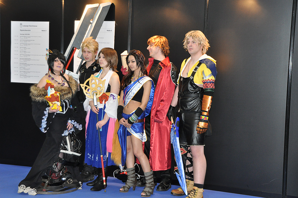 Eine Gruppe junger Manga-Helden