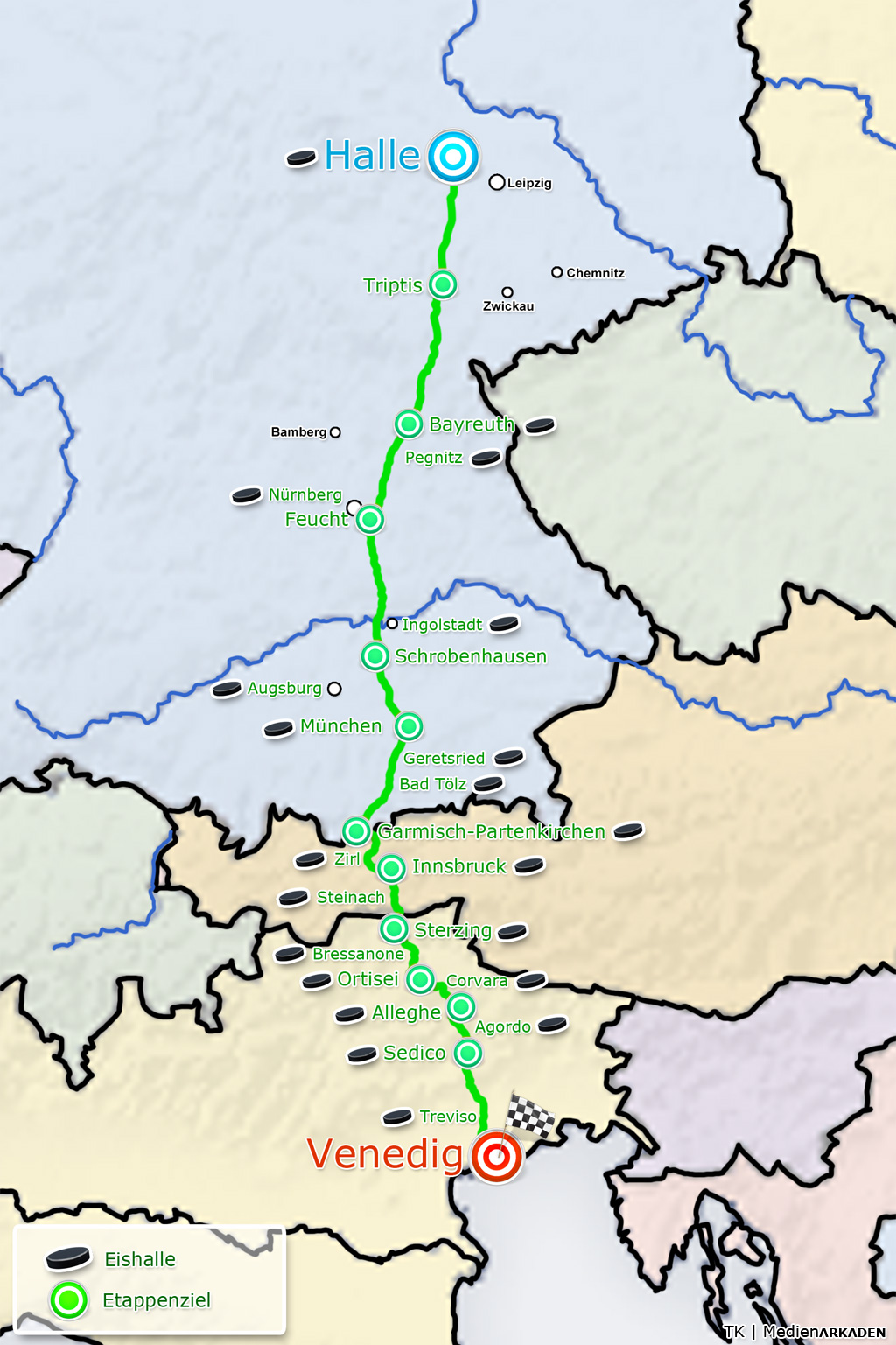 Der geplante Streckenverlauf
