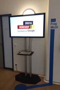 Egal ob Schule, Firma oder Einzelkünstler, auf der DO zählt vor allem Kreativität Infoscreen Empfangsbereich