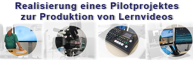 Produktion von Lernvideos im Aufnahmestudio